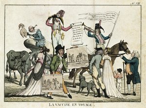 Caricature Depicting Quack Doctors Offering Vaccines by French School